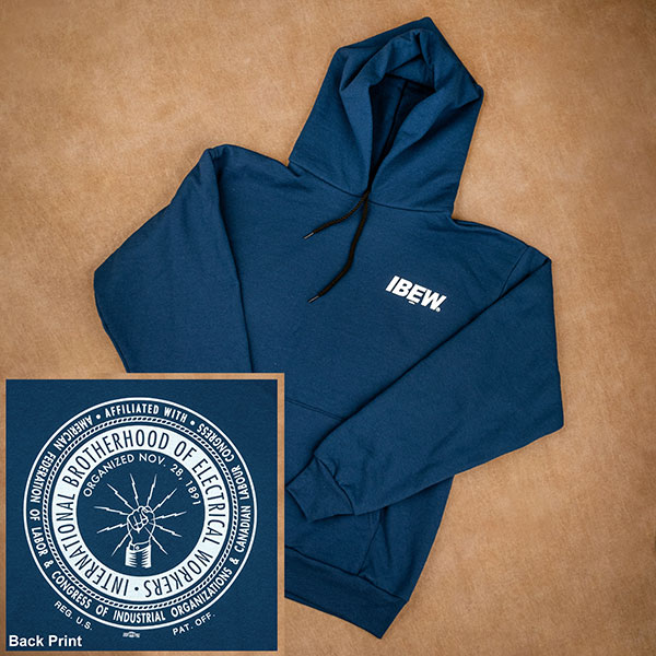 Hooded Blue Sweatshirt | IBEW Merchandise