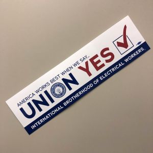 union shop bumper sticker