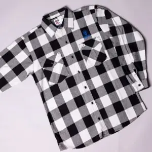 IBEW White / Black Flannel Shirt