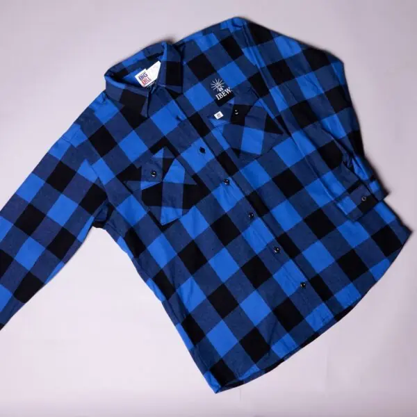 IBEW Blue / Black Flannel Shirt