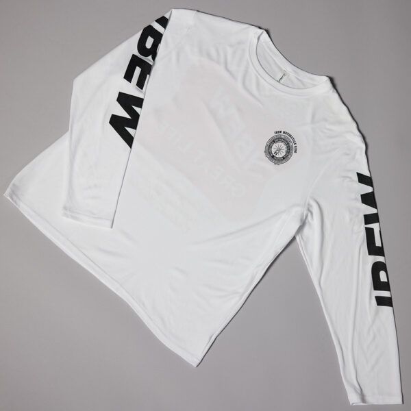 Men's Motorcycle Shirt - Long Sleeve, White - Image 2
