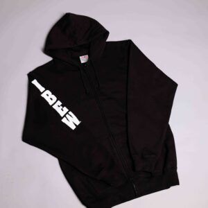 Gray Hooded Zip Front Sweatshirt